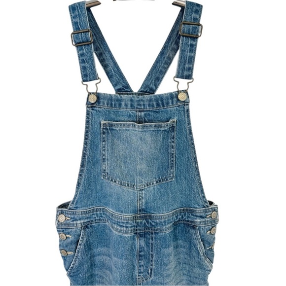 Cat & Jack Unisex Kids Distressed Blue Denim Bib Straight Overalls Size XL (14) - Picture 5 of 13